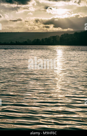 Swinsty Reservoir North Yorkshire eine von vier Stauseen der Washburn Tal von Yorkshire Wasser im Besitz Stockfoto