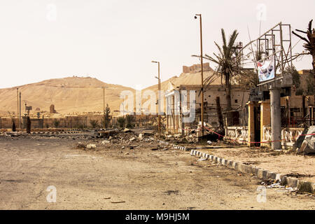 Stadt in der Nähe von Palmyra in Syrien Stockfoto