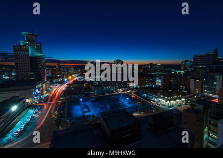 Eine Nacht von Sicht von Harare, Simbabwe. Stockfoto