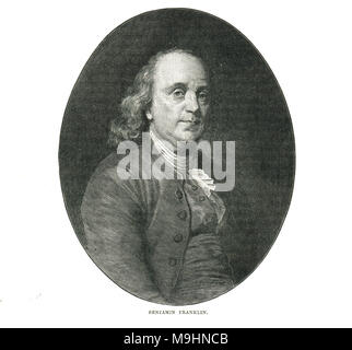 Benjamin Franklin, 1706-1790, Amerikanische Universalgelehrten, einer der Gründerväter der Vereinigten Staaten Stockfoto