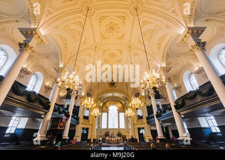 England, London, Trafalgar Square, St Martin-in-the-Fields Kirche Stockfoto