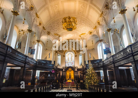 England, London, The Strand, St Clement Danes Kirche Stockfoto