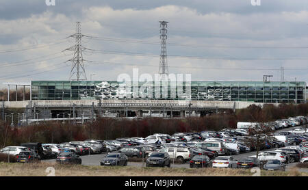 Ein Blick auf den Bahnhof Ebbsfleet International in Kent. Stockfoto