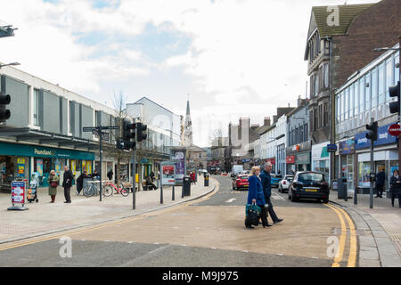 High Street in Dumbarton, Schottland, Großbritannien Stockfoto