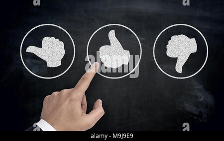 Hand, Daumen nach oben Symbole Konzept. Stockfoto