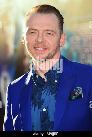 Hollywood, Kalifornien, USA. 26. März, 2018. Simon Pegg 071 besucht die Premiere von Warner Bros. Pictures' 'Fertige Spieler Eins" bei Dolby Theater am 26. März in Hollywood, Kalifornien 2018. Credit: Tsuni/USA/Alamy leben Nachrichten Stockfoto