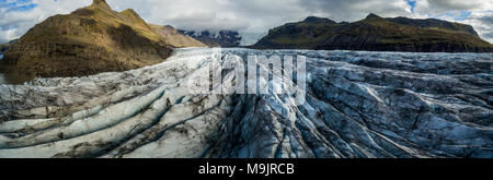 Svinafellsjokull Gletscher, Island Stockfoto
