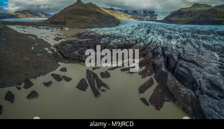 Svinafellsjokull Gletscher, Island Stockfoto