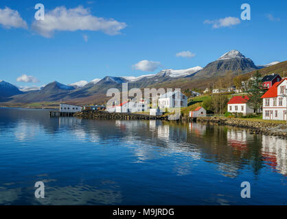 Wohnungen, Fáskrúdsfjördur, Ost Island Stockfoto