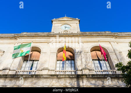 Das Rathaus an der Plaza Nueva im Zentrum von Sevilla (Ayuntamiento de Sevilla) 2018, Andalusien, Spanien Stockfoto