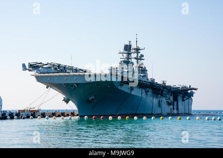 Angriff Schiff, einem Flugzeugträger. Türkische multi purpose Landing Helicopter Dock. Klasse L-61, Juan Carlos I Stockfoto