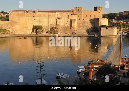 CHATEAU ROYALE, Collioure Stockfoto