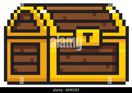 Vector Illustration der Brust Cartoon-Pixel-Design Stock Vektor