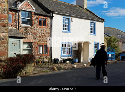 Häuser des Dorfes Ravenglass, West Cumbria, England Großbritannien Stockfoto