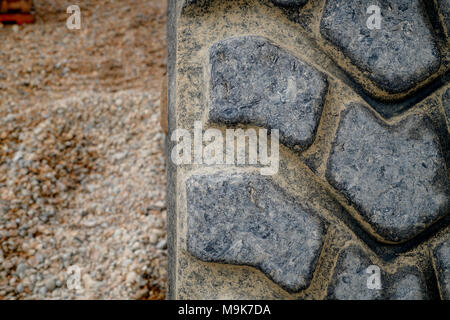 Erdarbeiten Lkw auf Seaford Strand East Sussex re-Gebäude meer Verteidigung. Stockfoto