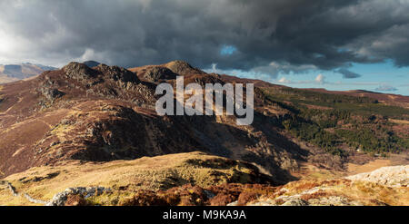 Craig Wen und Craiglwyn aus Crimpiau, Capel Curig, Wales Stockfoto