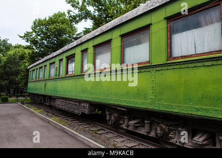 Persönliche Modellbahn-waggon von Joseph Stalin in Gori, Georgien Stockfoto