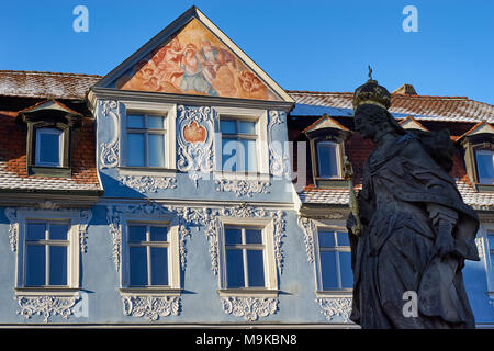 Bamberg, Deutschland - Januar 22, 2017: Traditionelle deutsche Häuser in Bamberg. Stockfoto
