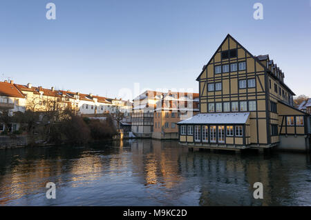 Bamberg, Deutschland - Januar 22, 2017: Traditionelle deutsche Häuser in Bamberg. Stockfoto