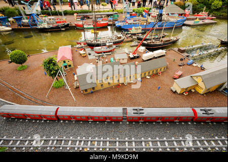 Lego Hafen von Kopenhagen, Dänemark in Mini Landfläche im Legoland Billund Resort eröffnet 1968 in Billund, Dänemark. 17.August 2010, ist das größte Stockfoto