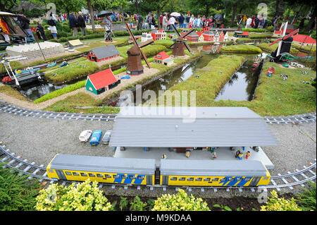 Lego Steine Niederlande in Mini Landfläche im Legoland Billund Resort eröffnet 1968 in Billund, Dänemark. 17.August 2010, ist die größte touristische anziehen Stockfoto