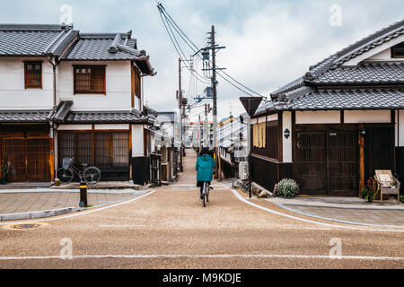 Alte, traditionelle japanische Stadt Imaicho in Nara, Japan Stockfoto