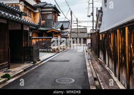 Alte, traditionelle japanische Stadt Imaicho in Nara, Japan Stockfoto