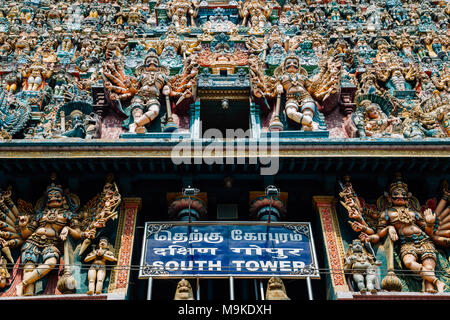 Meenakshi Amman Tempel in Madurai, Indien Stockfoto