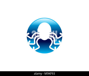 Ist ein Symbol mit Tiere besonders Octopus Stockfoto