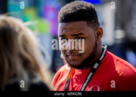 Washington Dc, USA. 24 Mär, 2018. D'Angelo McDade: 'Wir sind überlebende einer grausamen und Silent Nation." Bild: Michael Nigro/Alamy leben Nachrichten Stockfoto