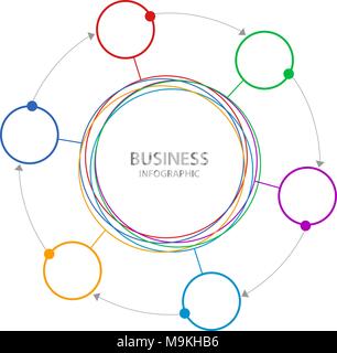 Abstrakte Business Circle Infografiken. Stock Vektor