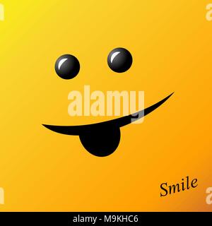 Gelbes Lächeln. Vector Illustration Smiley. Stock Vektor