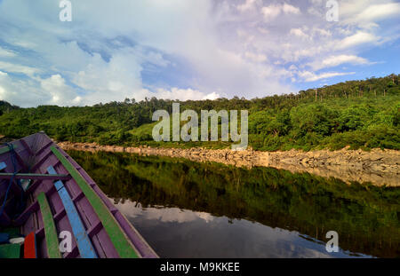 In Borneo Barito Fluss Stockfoto