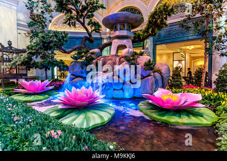 Die japanische Feder Anzeige im Bellagio, Las Vegas, Navarda, USA. Stockfoto