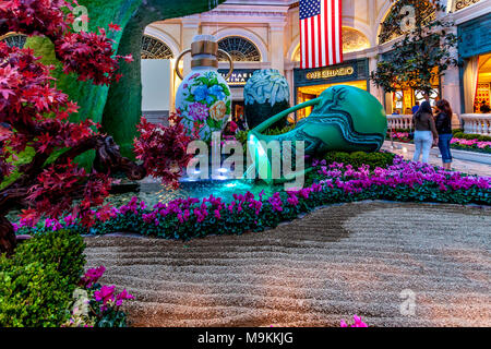 Die japanische Feder Anzeige im Bellagio, Las Vegas, Navarda, USA. Stockfoto