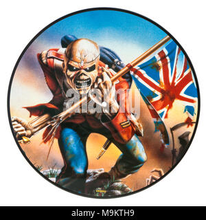 2005 Limited Edition Picture Disc (Schallplatte) von der Britischen Heavy Metal Band Iron Maiden (Die Trooper, Live) Stockfoto