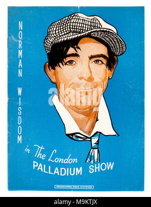 1950 Programm der britische Schauspieler Norman Wisdom im London Palladium durchführen Stockfoto