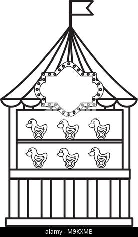 Karneval Spiel mit Zielen auf Enten Stock Vektor