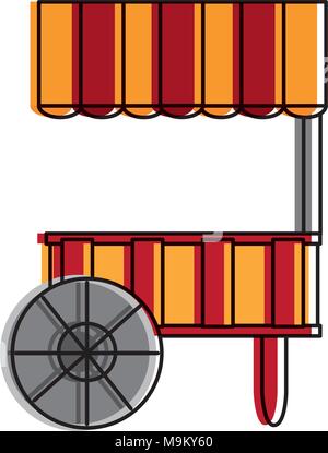 Leer Warenkorb essen Karneval Zirkus Symbol Stock Vektor