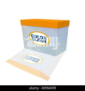 Verpackung von Waschpulver Stock Vektor