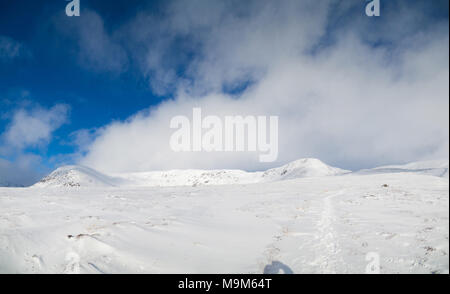 Klettern sie nach oben in Richtung Loch Brandy in Glen Clova Angus Schottland. Stockfoto