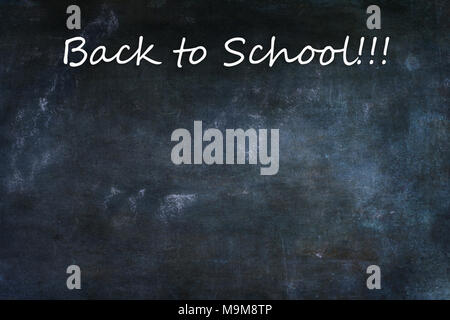 Staubige leere Schule Tafel oder Tafel mit Platz für Textfreiraum. Stockfoto