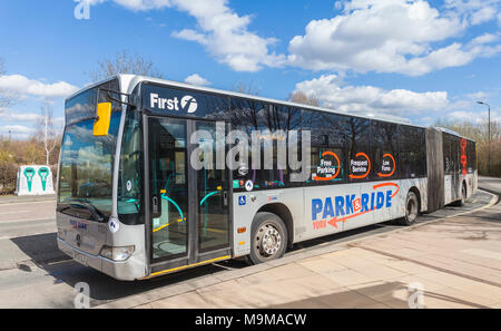 Der Park und Ride stop an rawcliffe Bar in York, North Yorkshire, England, Großbritannien Stockfoto