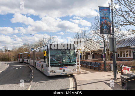 Der Park und Ride stop an rawcliffe Bar in York, North Yorkshire, England, Großbritannien Stockfoto