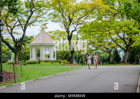 Der Singapore Botanic Gardens ist ein 158-Jahre alten tropischen Garten. Es ist eines von drei Gärten, als UNESCO-Weltkulturerbe ausgezeichnet zu werden. Stockfoto