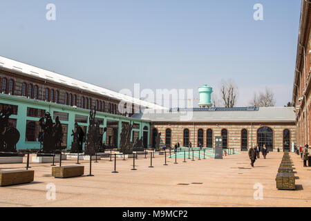 OGR Eingang (Officine Grandi Riparazioni Museum in Turin) Stockfoto