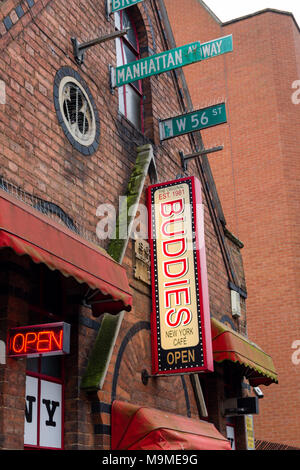 Buddies Diner, ein amerikanisches Restaurant in Northampton, Großbritannien Stockfoto