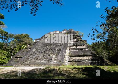 Alten Maya archäologische in Tikal, Guatemala Ruine Stockfoto