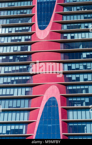 Fira de Barcelona Gebäude von dem japanischen Architekten Toyo Ito. Barcelona, Katalonien, Europa. Stockfoto