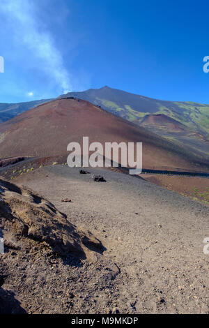 Vulkanische Landschaft, den Vulkan Ätna in der Provinz Catania, Silcilia, Italien Stockfoto